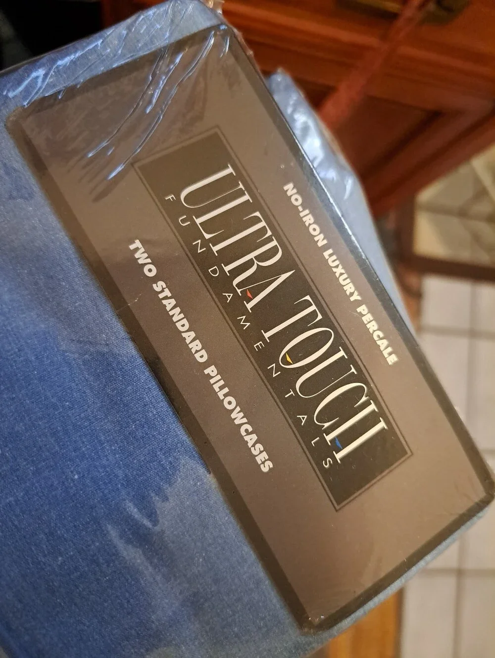 NWT Vintage Ultra Touch Fundamentals Standard Pillowcases Set Of 2 Blue